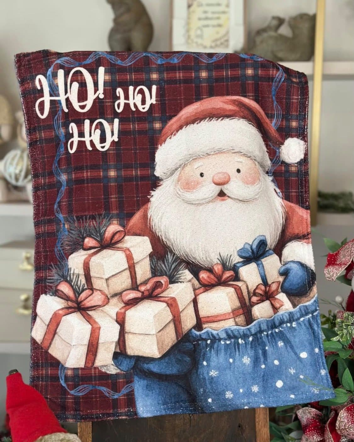Pano de prato Ho! Ho! Ho!